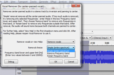 Audacity Vocal Remover