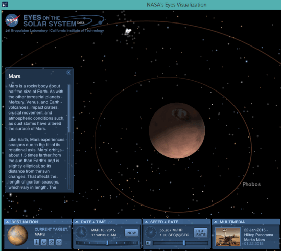 NASA's Eyes- interface