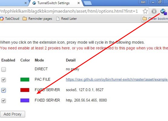 proxy switcher extensions chrome 4