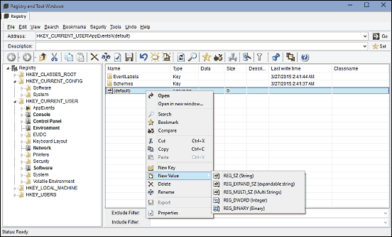 registrar registry editor