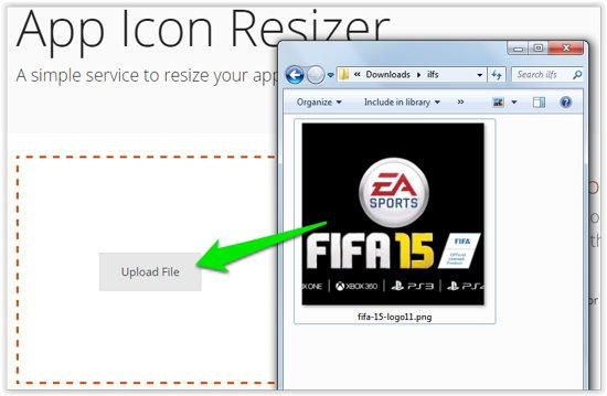 App Icon Resizer Upload Image