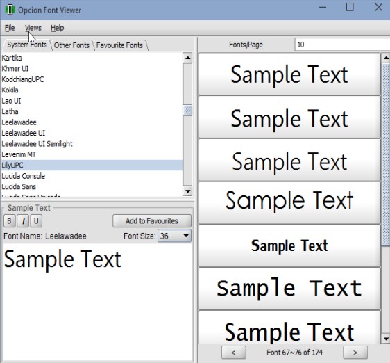 font viewer software windows 10 1