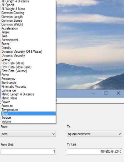 unit converter software windows 10 2