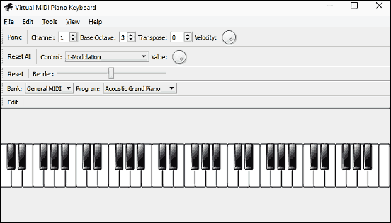 virtual midi piano keyboard