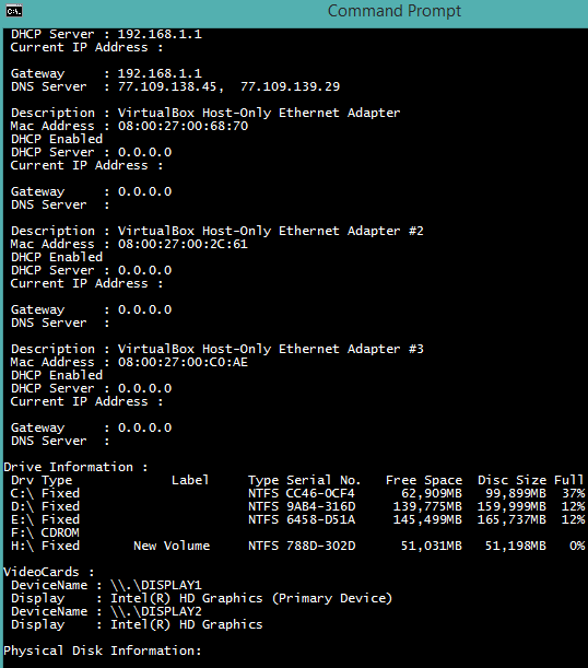 CompInfo- get system info using this free command line tool