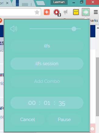 Noisli Google Chrome Extension to play soothing sounds