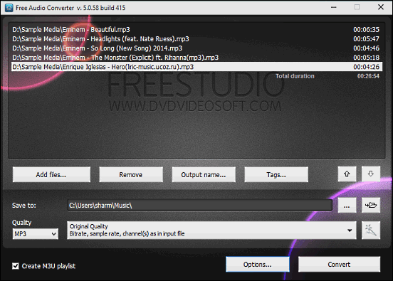 free audio converter