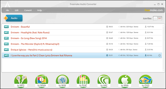 freemake audio converter