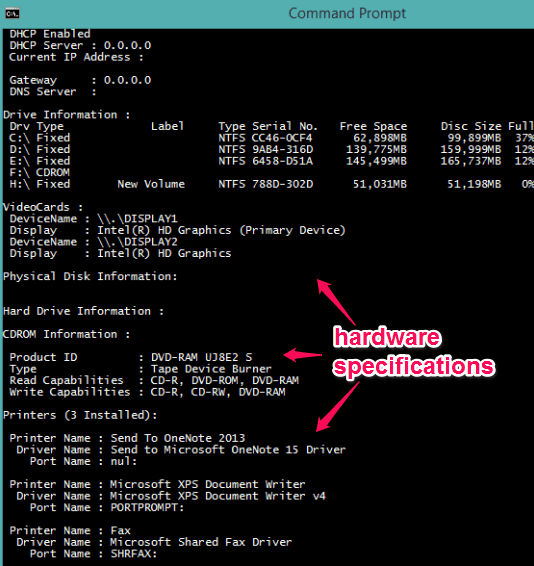 system information