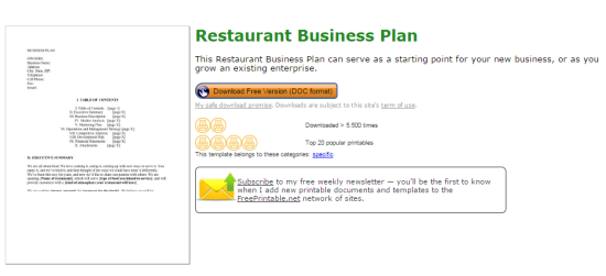 Business Plan Template