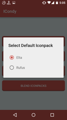 Choose Default Iconpack