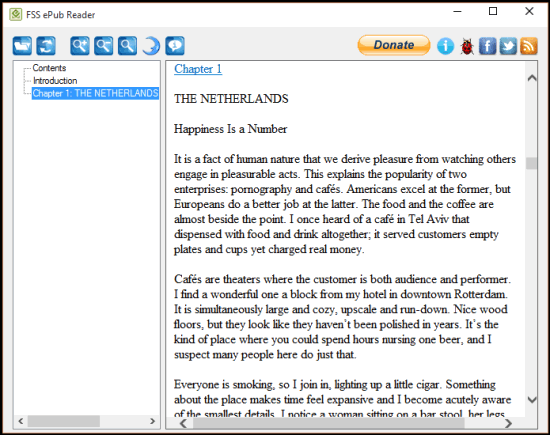 FSS ePub Reader- interface