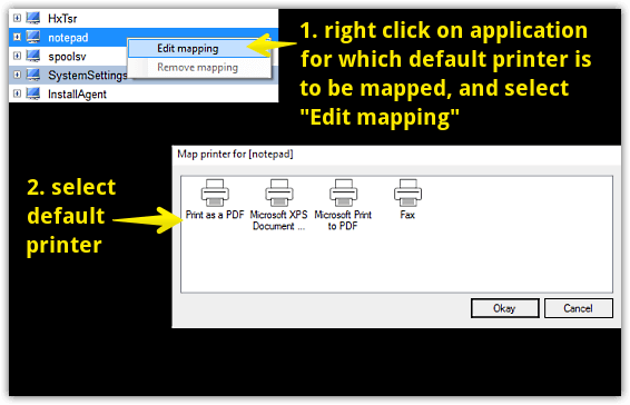 automatic printer switcher map printer