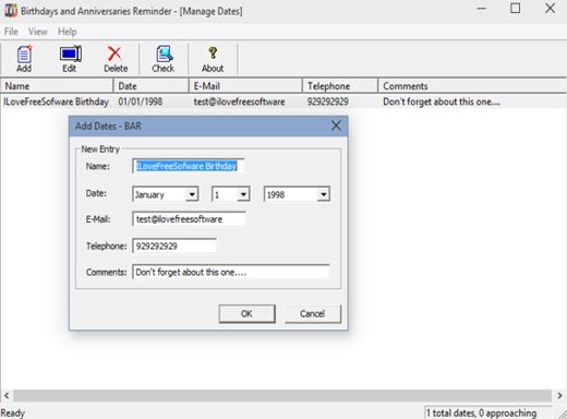 birthday reminder software windows 10 2