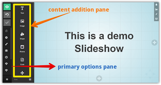 slides main web ui