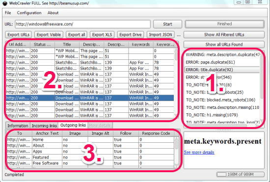 BeamUsUp Interface