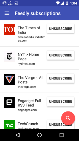 Feedly Subscriptions