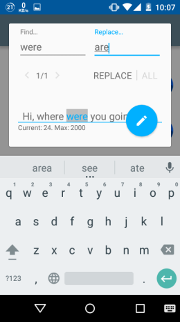 Find & Replace Option