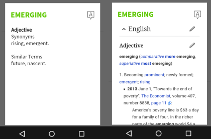 Theasaurus and Wiktionary