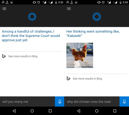 Witty Answers by Cortana for Android