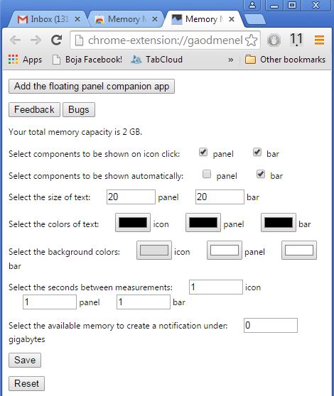 memory monitor extensions chrome  1