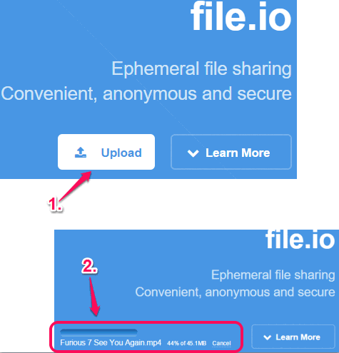 upload a single file or multiple files together