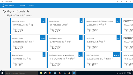 Basic Physics Constants