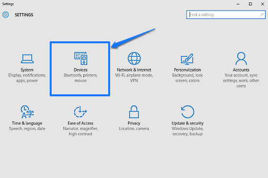 windows 10 modern settings devices