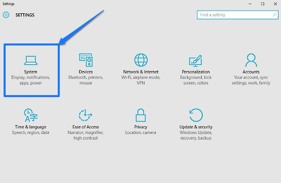 windows 10 modern settings system