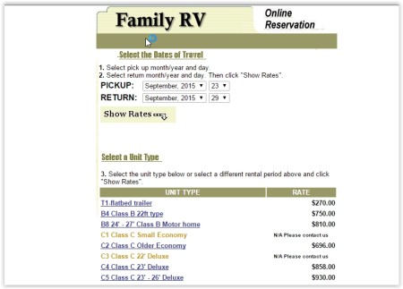 get RV on rent