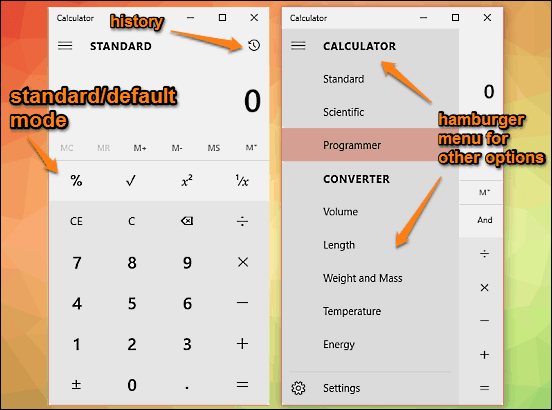 calculator main ui