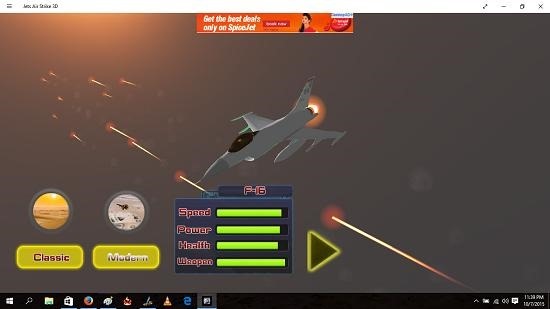 Jets Air Strike 3D select modern plane