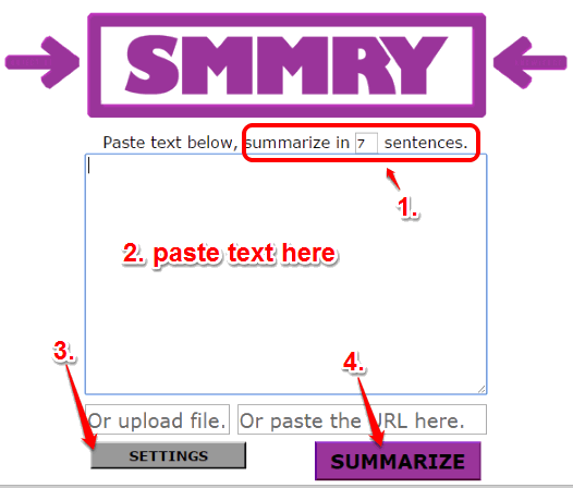 add input text to generate the summary