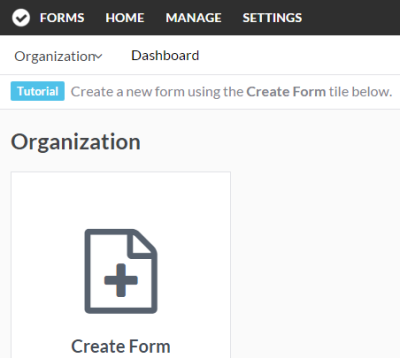 create a form