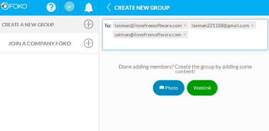 create a new group