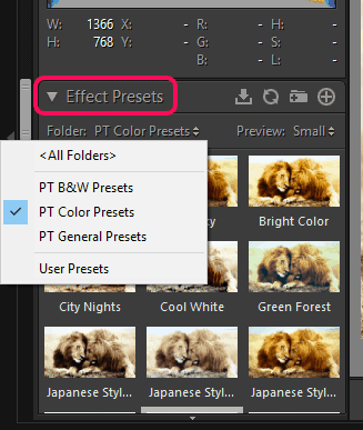 effect presets