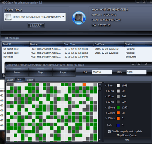 HDDScan- interface