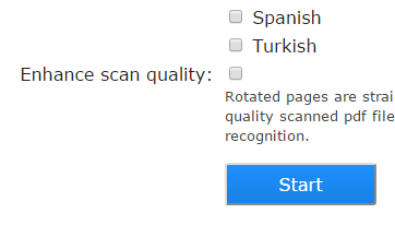 enable the enhance scan quality option and start the conversion