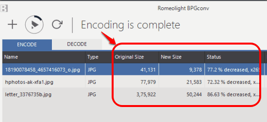 encoding process