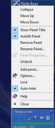 right-click menu options