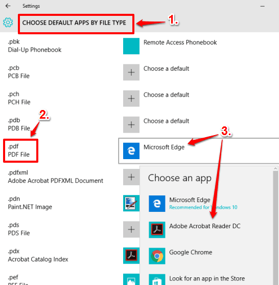 change the default app to open PDF files