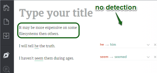 no grammar mistake detected by Grammarly