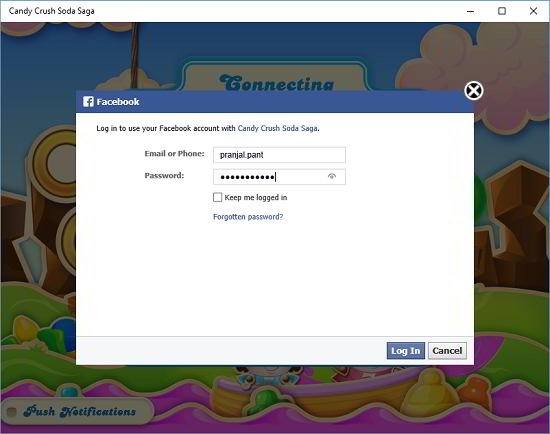 candy crush soda saga facebook login