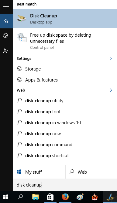 disk cleanup