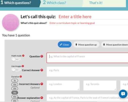 quizalize new quiz