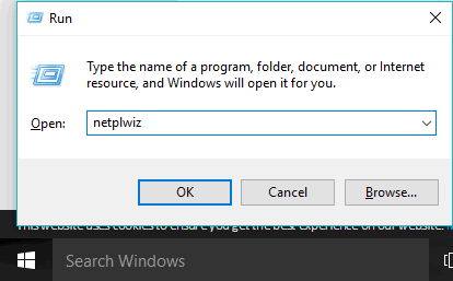 use Run command and type netplwiz