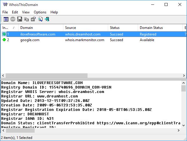 whois checker software windows 10 1