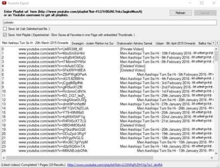 youtube export downloaded playlists