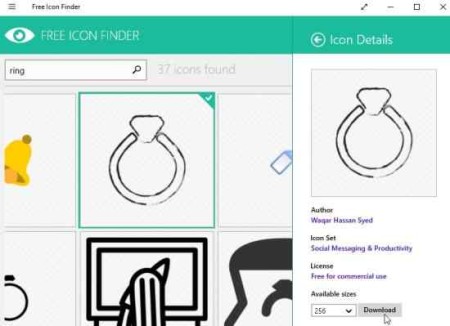free icon finder icon details