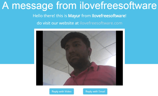 free video message web application